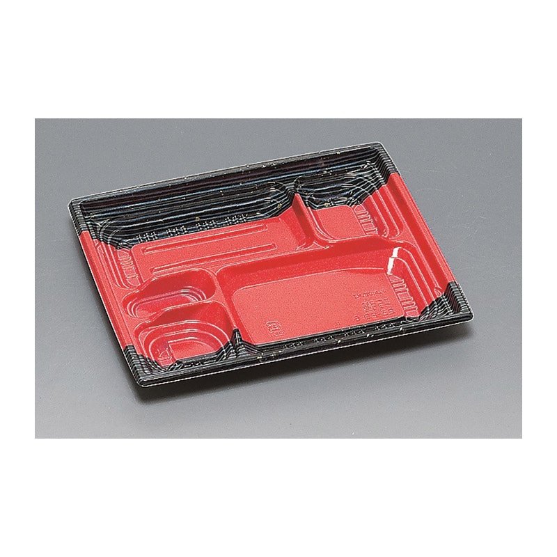 福助工業 弁当容器 巧膳 本体 23-20-6H 暁 50枚/束(ご注文単位12束)【直送品】