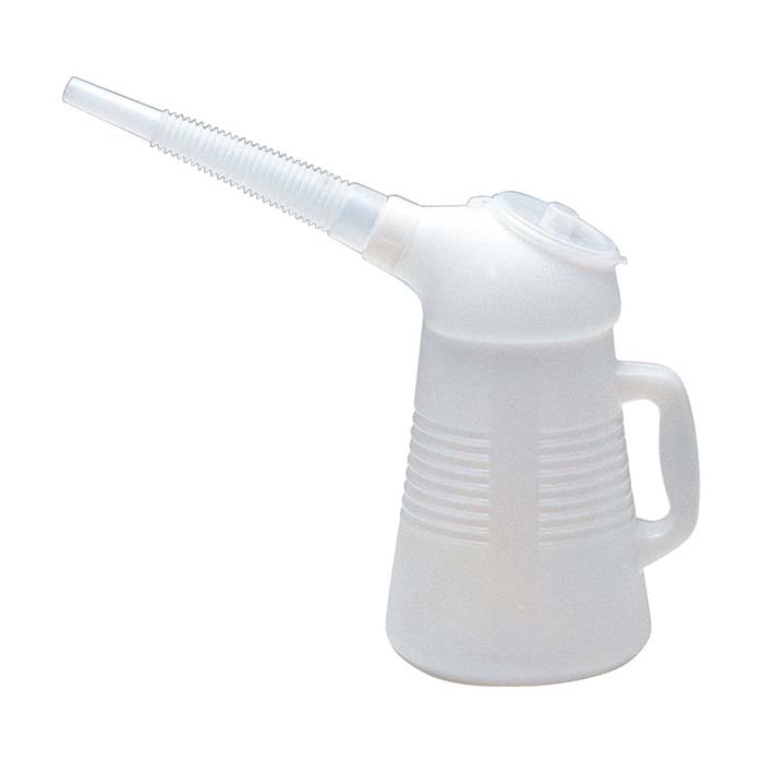 PE オイルジョッキー 蓋付 NO.310 1L レッド 1個(ご注文単位1個)【直送品】