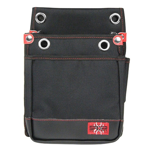 藤原産業 SK11 鳶用腰袋 インナーポケット付 M ブラック SPD-JY03-B 1個（ご注文単位1個）【直送品】