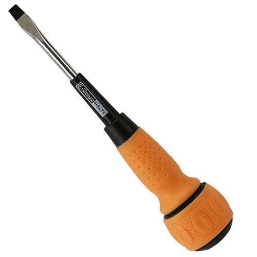 藤原産業 E-Value ボールドライバー マイナス5mm BDM-5 1本（ご注文単位5本）【直送品】