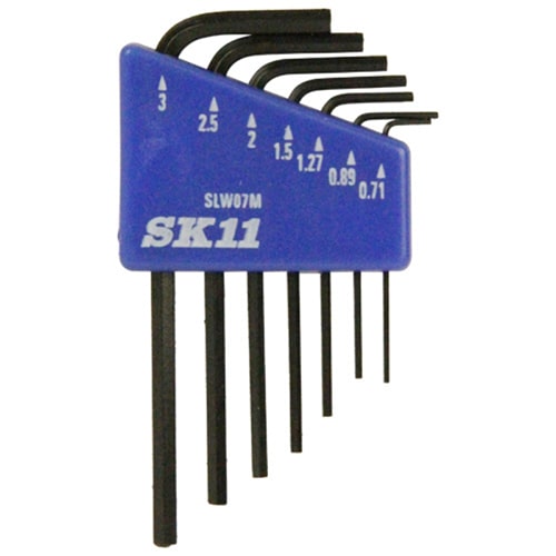 藤原産業 SK11 マイクロ六角棒レンチセット mm 7本組 SLW07M 1セット（ご注文単位3セット）【直送品】