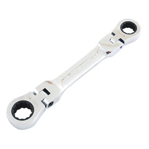 藤原産業 SK11 ショートダブルフレックスラチェットレンチ 11mm／13mm MFR1113S 1本（ご注文単位1本）【直送品】