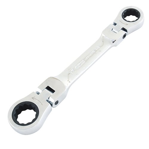 藤原産業 SK11 ショートダブルフレックスラチェットレンチ 14mm／17mm MFR1417S 1本（ご注文単位1本）【直送品】