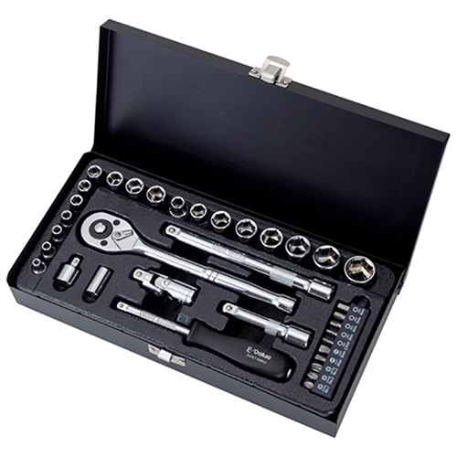 藤原産業 E-Value ソケットレンチセット 35点組 ESR-2335M 1セット（ご注文単位1セット）【直送品】