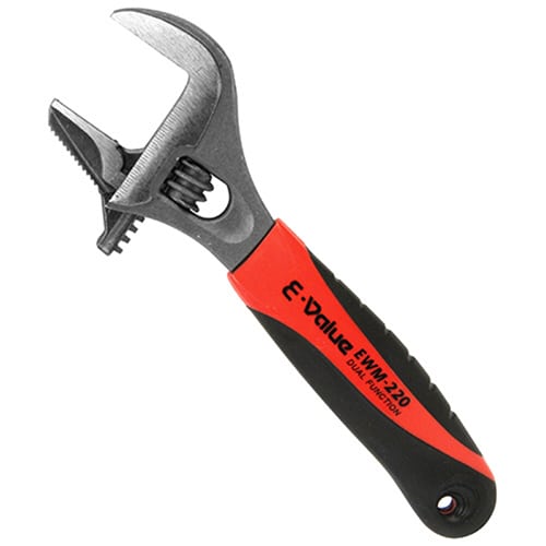 藤原産業 E-Value 2WAY ワイドモンキーレンチ 150mm EWM-220 1本（ご注文単位1本）【直送品】