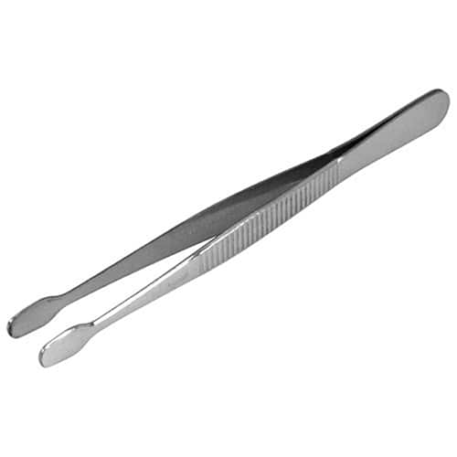 藤原産業 SK11 ステンレスピンセット 切手用 平型 125mm NO.10 1本（ご注文単位5本）【直送品】