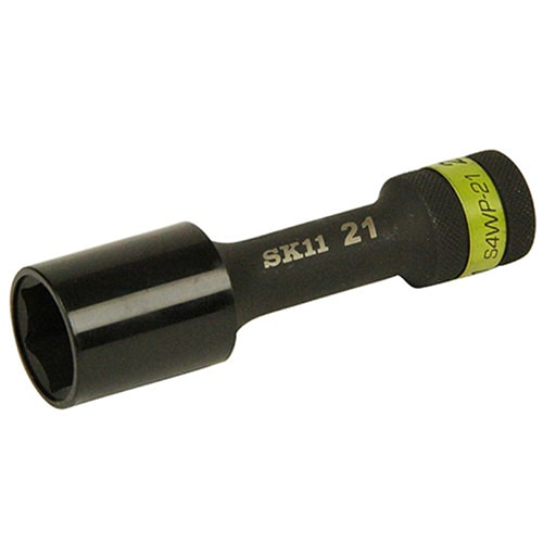 藤原産業 SK11 インパクトレンチ用ホイールナットソケット 二面幅21mm S4WP-21 1本（ご注文単位1本）【直送品】