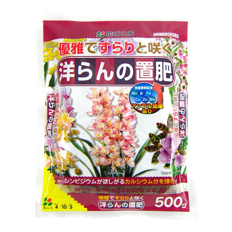 花ごころ 洋らんの置肥 500g 5530 1袋（ご注文単位35袋）【直送品】