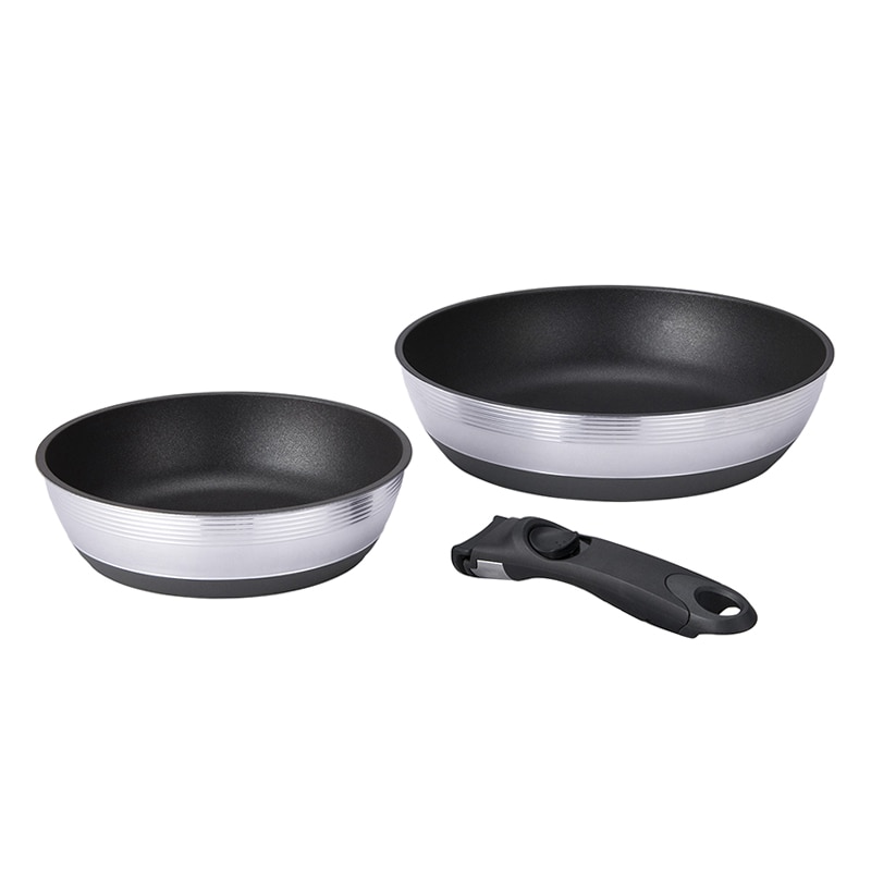 >北陸アルミニウム フライパン3点セット キャストバリウス IH対応 20cm／26cm／ハンドル 1個（ご注文単位1個）【直送品】