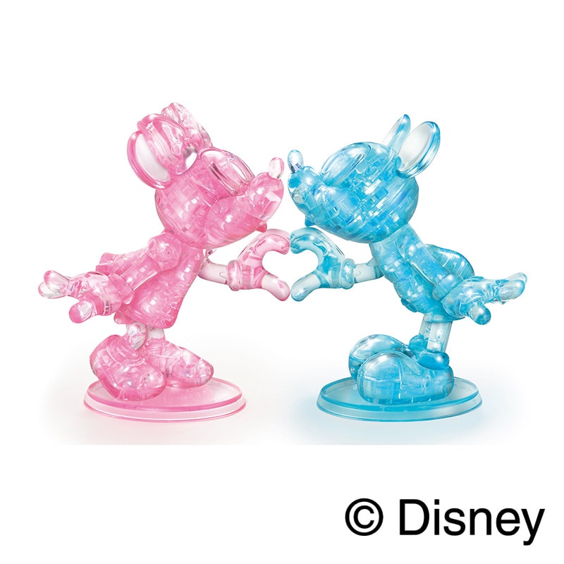 ハナヤマ 立体ジグソーパズル クリスタルギャラリー ミッキー&ミニー 1個(ご注文単位6個)【直送品】