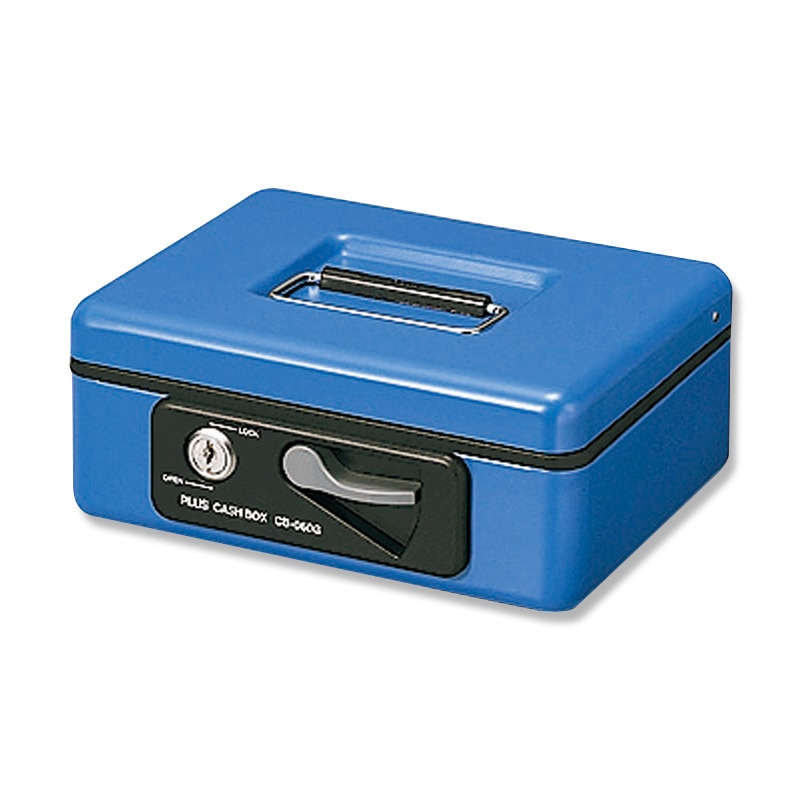 プラス 小型手提金庫 CB-060G ブルー 1個
