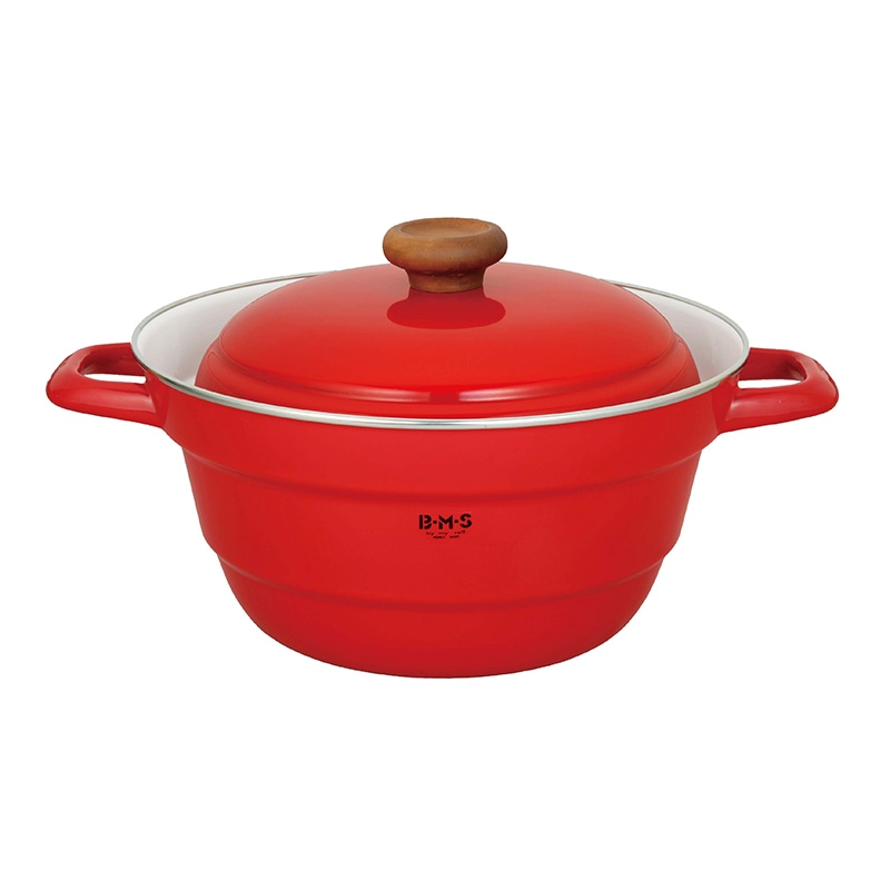 富士ホーロー ビームス 多機能鍋 オールインワン(スノコ付) 27cm BMP-27FW・R レッド 1個(ご注文単位1個)【直送品】