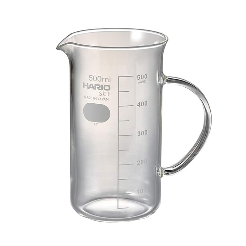 HARIO H-32 ライフスタイル・ラボ 個箱入 取っ手付きトールビーカー 500ml TBV-500 1個（ご注文単位1個）【直送品】