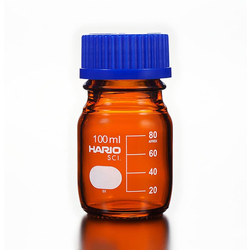 HARIO 耐熱ねじ口瓶 茶 100ml NBB-100-SCI 1個（ご注文単位10個）【直送品】