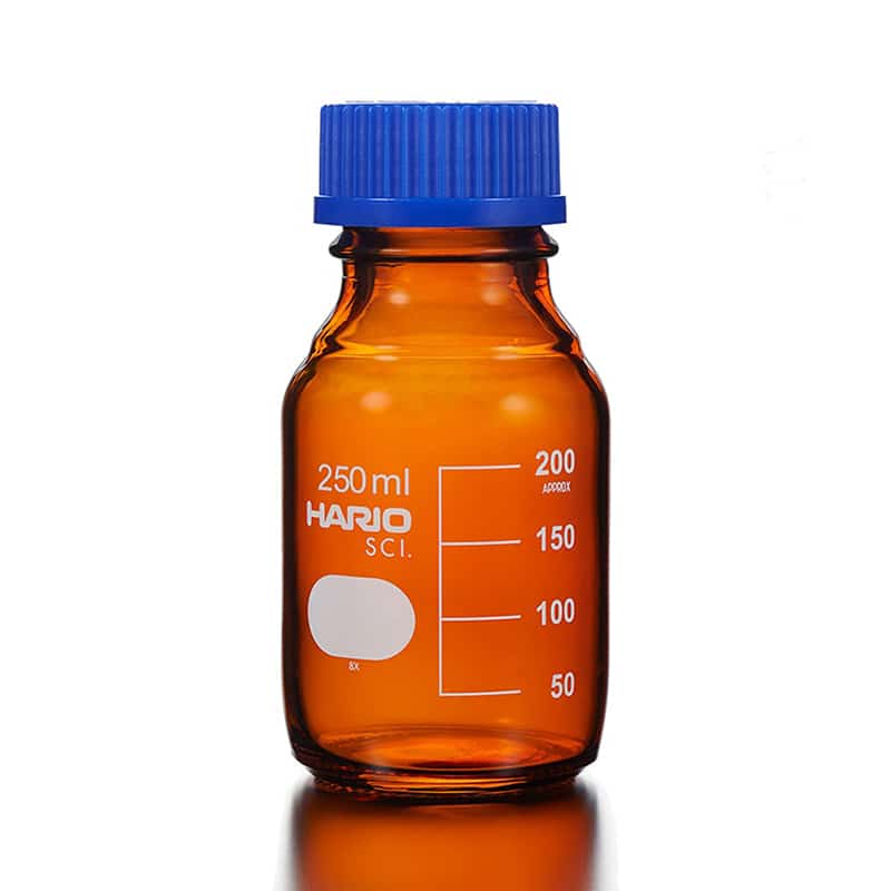 HARIO 耐熱ねじ口瓶 茶 250ml NBB-250-SCI 1個（ご注文単位10個）【直送品】