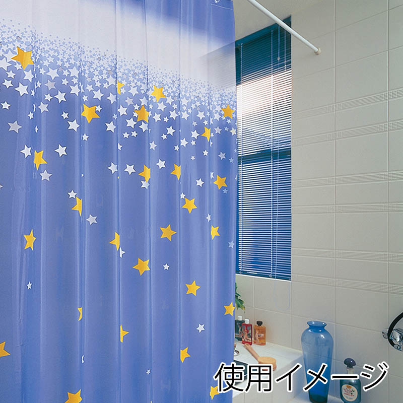明和グラビア スカイライトバスカーテン ブルー SLB-4B 1枚(ご注文単位1枚)【直送品】