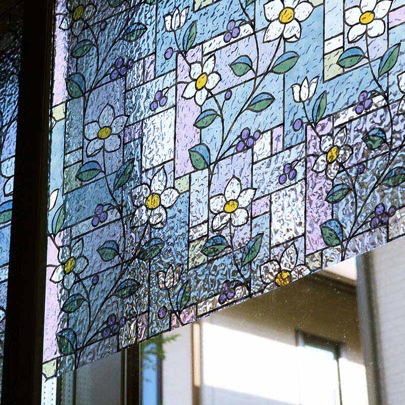 明和グラビア 窓飾りシート ステンドタイプ パープル GLS-4657G 1枚(ご注文単位1枚)【直送品】