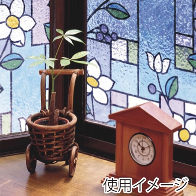 明和グラビア 窓飾りシート ステンドタイプ パープル GLS-9257G 1枚(ご注文単位1枚)【直送品】