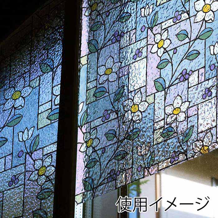 明和グラビア 窓飾りシート ステンドタイプ パープル GLS-9257G 1枚(ご注文単位1枚)【直送品】