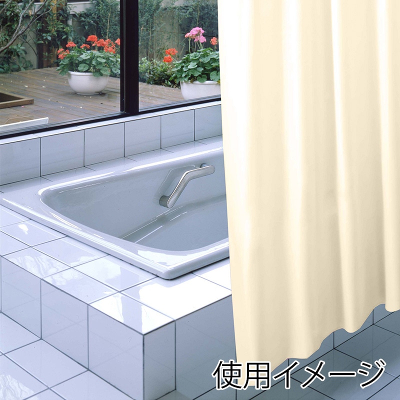 明和グラビア 防炎バスカーテン ベージュ NVS-400BE-A 1枚（ご注文単位1枚）【直送品】