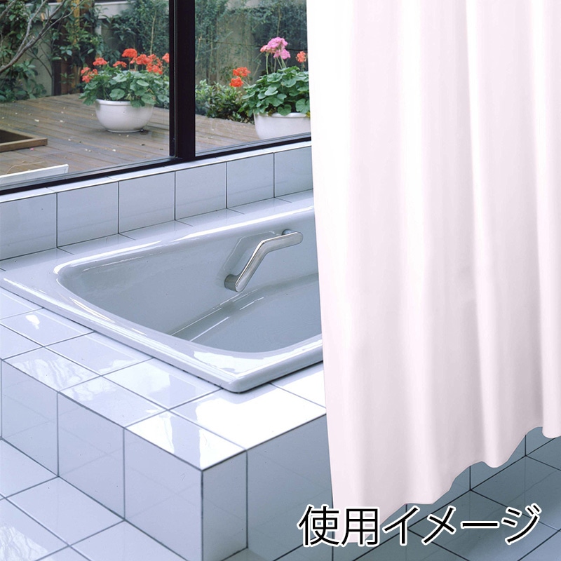 明和グラビア 防炎バスカーテン ライトパープル NVS-400LP-A 1枚(ご注文単位1枚)【直送品】