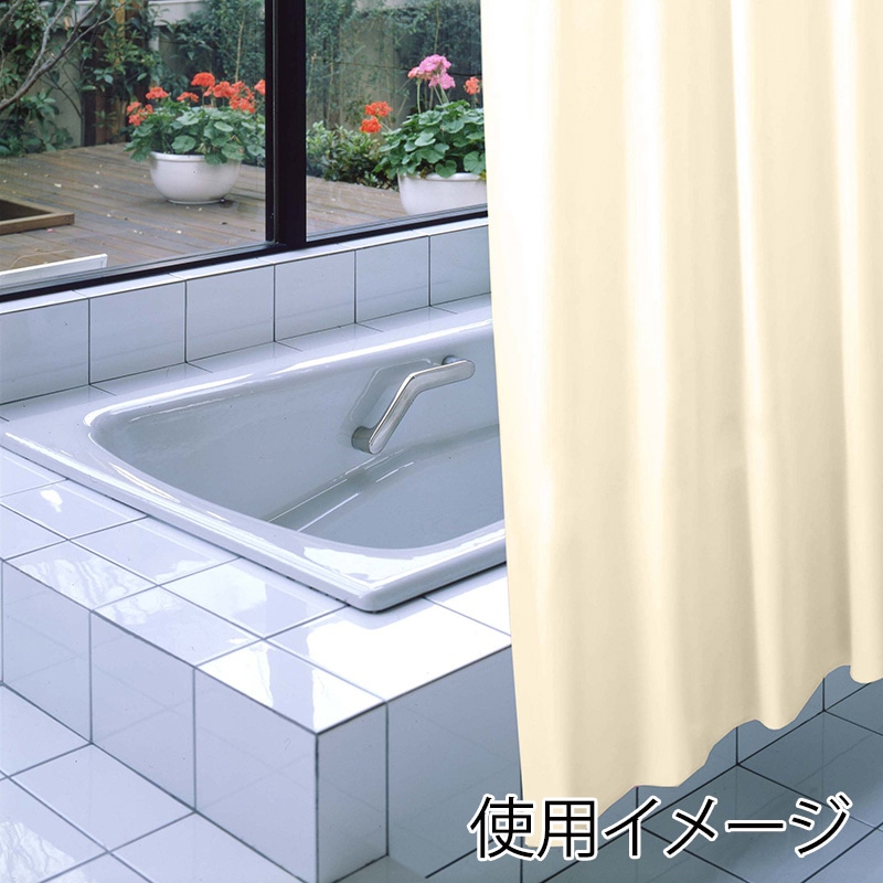明和グラビア 防炎バスカーテン ベージュ NVS-400BE-B 1枚（ご注文単位1枚）【直送品】