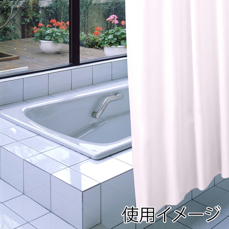 明和グラビア 防炎バスカーテン ライトパープル NVS-400LP-B 1枚(ご注文単位1枚)【直送品】