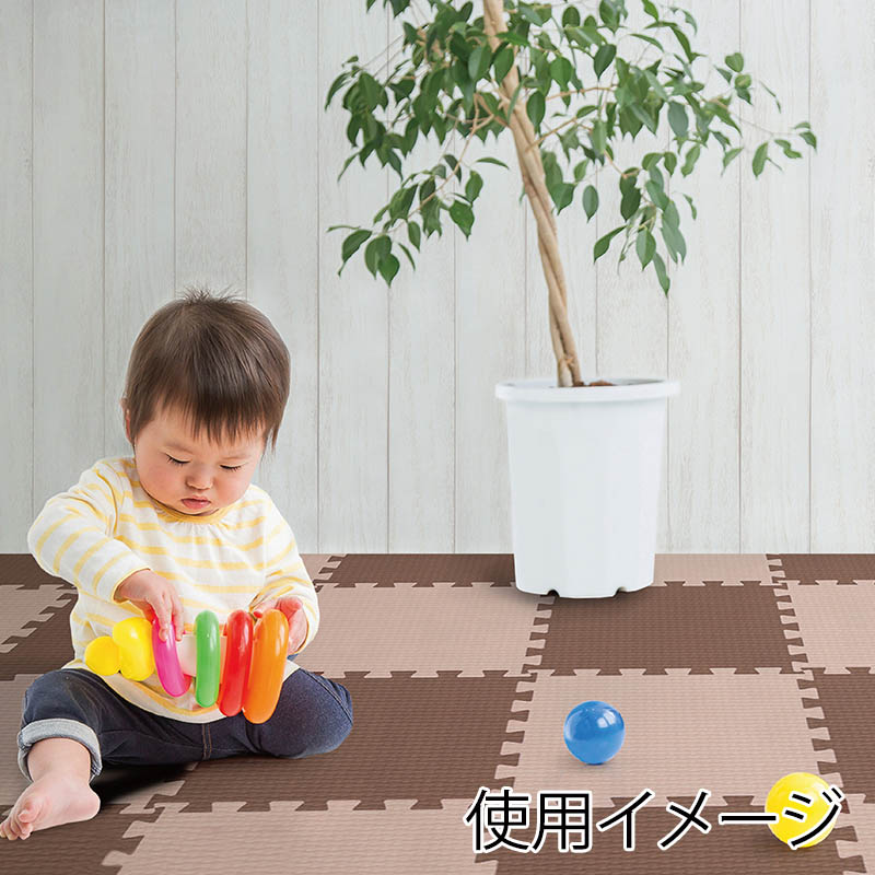 明和グラビア 防音ジョイントマット 30cm角 4枚セット グレイッシュベージュ VJEM-3020BR/GB 4枚入り 1セット(ご注文単位1セット)【直送品】