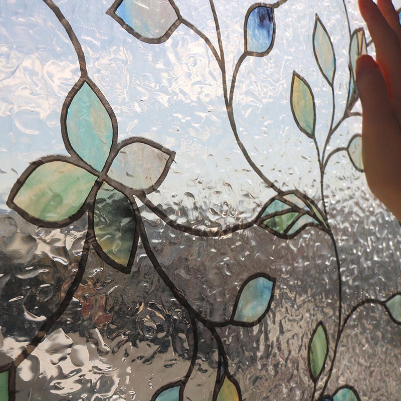 明和グラビア 窓飾りシート ステンドタイプ　グリーン GLS-4611G 1枚（ご注文単位1枚）【直送品】