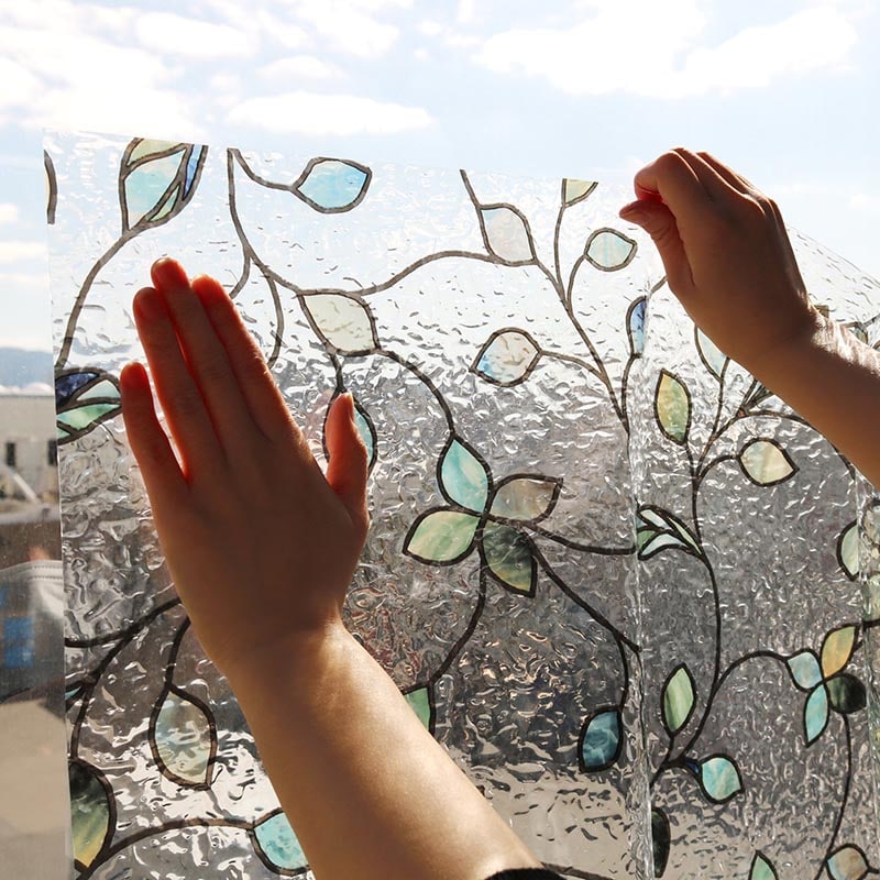 明和グラビア 窓飾りシート ステンドタイプ　グリーン GLS-4611G 1枚（ご注文単位1枚）【直送品】