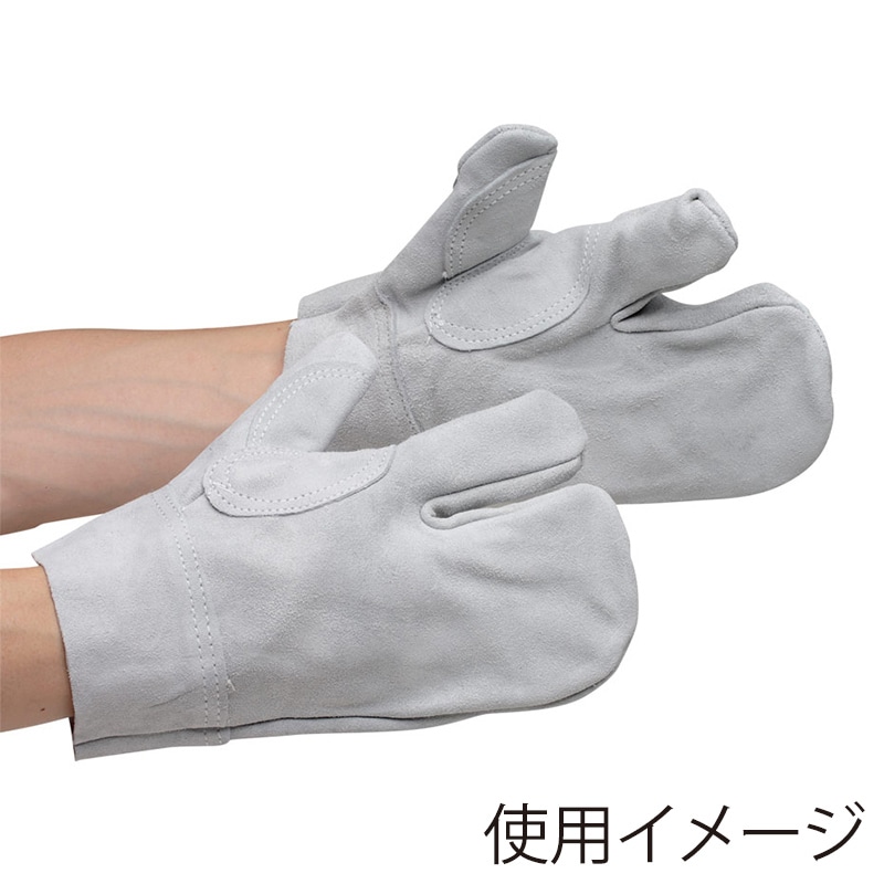 ミドリ安全 牛床革手袋 溶接用 短3本指 フリー MT-106-3P短 4041063400 1組（ご注文単位1組）【直送品】