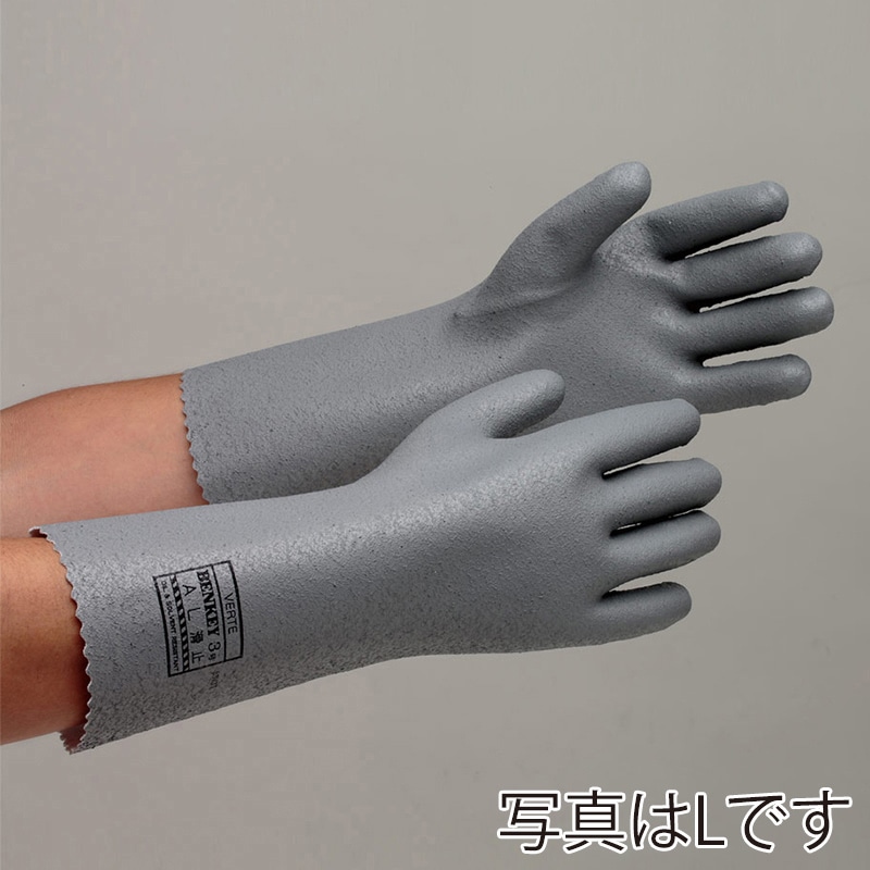 ミドリ安全 耐油・耐有機溶剤手袋 ベンケイ3号A すべり止め付 LL 4047000240 1組(ご注文単位1組)【直送品】