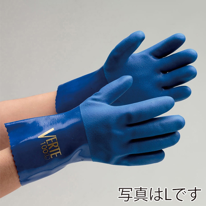 ミドリ安全 塩化ビニール耐油手袋 ベルテ100 LL 10双入 4047014240 1束（ご注文単位1束）【直送品】