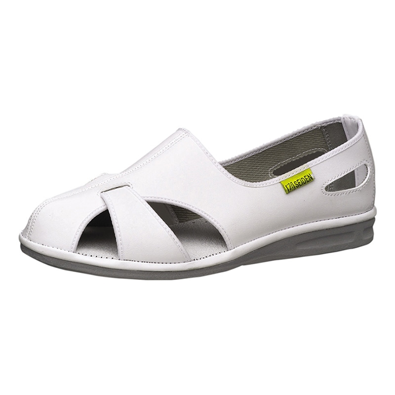 ミドリ安全 男女兼用 静電作業靴 エレパスクールN ホワイト 22.5cm 21001100 1組（ご注文単位1組）【直送品】