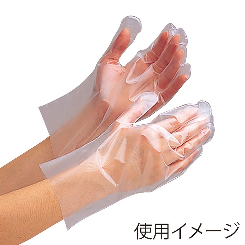 ミドリ安全 ポリエチレンディスポ手袋 ベルテ510N S 内エンボス クリア 100枚入 4049158210 1箱（ご注文単位1箱）【直送品】