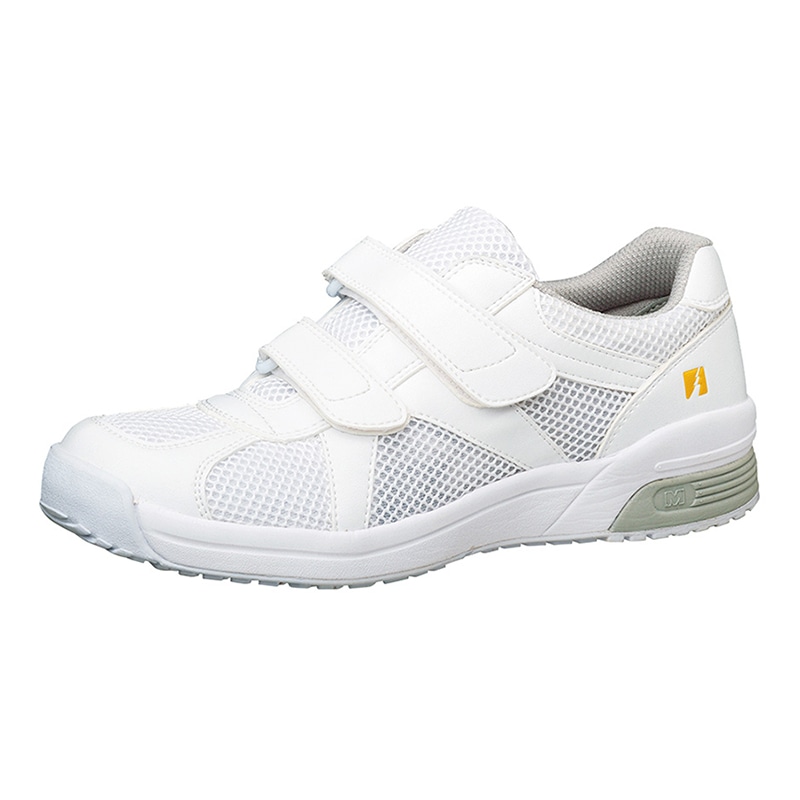 ミドリ安全 男女兼用 静電作業靴 エレパス307 ホワイト 25.5cm 21051008 1組（ご注文単位1組）【直送品】