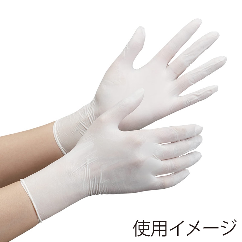 ミドリ安全 ニトリル手袋 薄手 粉なし ベルテ711N SS ホワイト 100枚入 4049168400 1箱(ご注文単位1箱)【直送品】