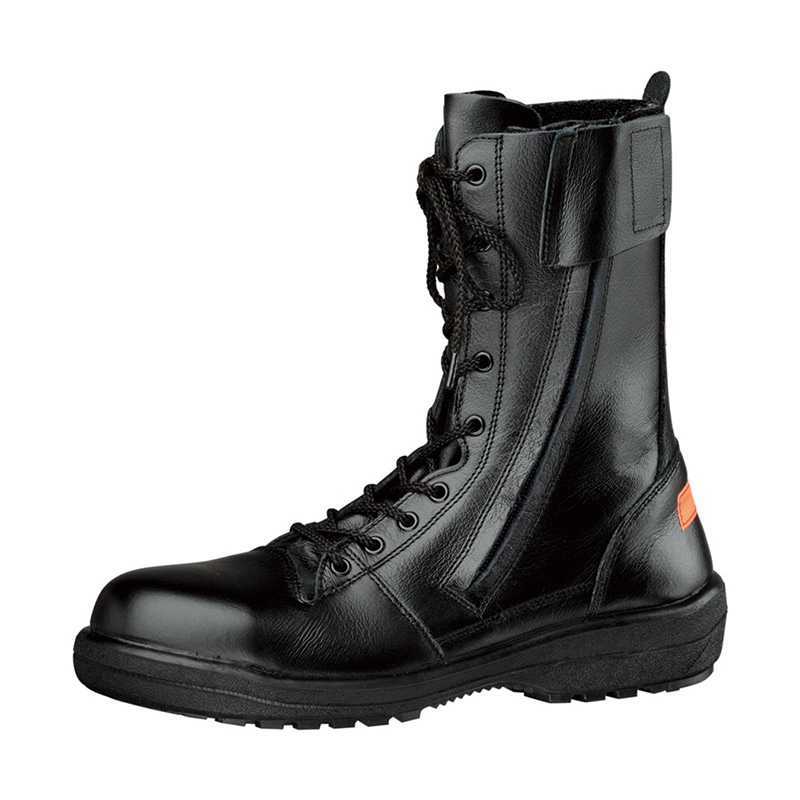 ミドリ安全 ラバー2層底安全靴 ラバーテック 消防仕様 P-4 RT731F静電 ブラック 25.5cm 18300501 1組（ご注文単位1組）【直送品】