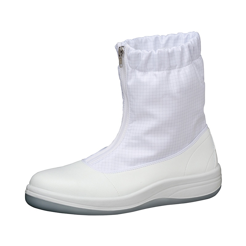 ミドリ安全 女性用 静電保護靴 ハーフフード付 LSCR1200 ホワイト 22cm 17031519 1組（ご注文単位1組）【直送品】