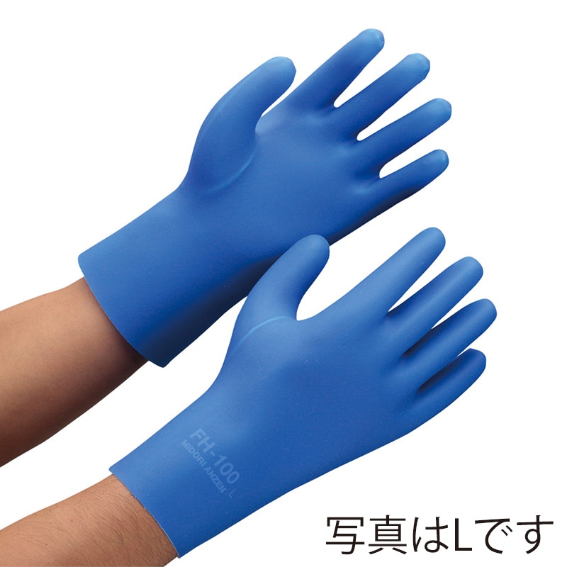 ミドリ安全 シリコン製耐熱手袋 M FH-100 ブルー 4047002020 1組(ご注文単位1組)【直送品】