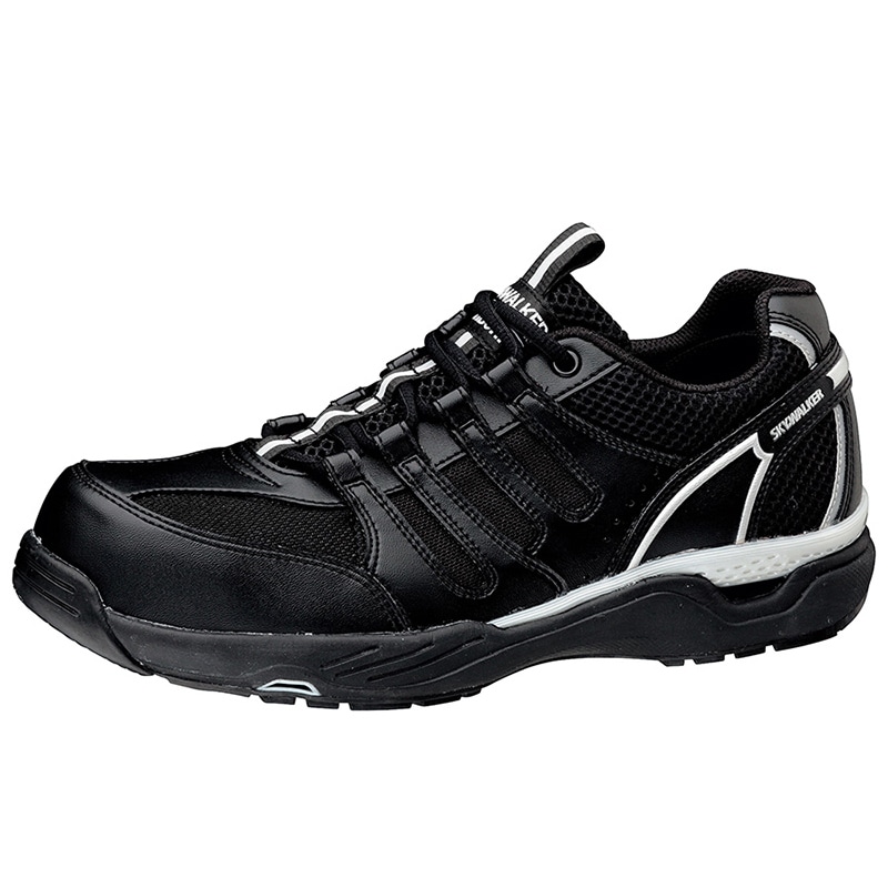 ミドリ安全 ワイド樹脂先芯入り・通気スニーカー　MPV-01 ブラック　24.0cm 21250588 1組（ご注文単位1組）【直送品】