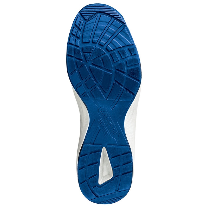 ミドリ安全 ワイド樹脂先芯入り・通気スニーカー　MPV-01 ホワイト／ブルー　24.5cm 21250590 1組（ご注文単位1組）【直送品】