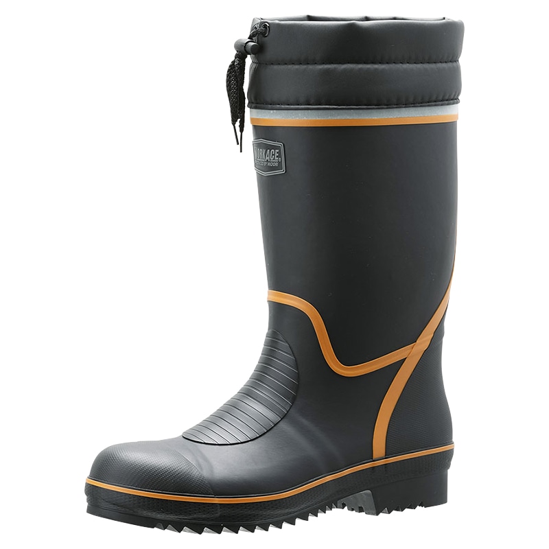 ミドリ安全 安全長靴　先芯・踏抜防止板入　766NP-4 ブラック・オレンジ24.5cm 21460020 1組（ご注文単位1組）【直送品】