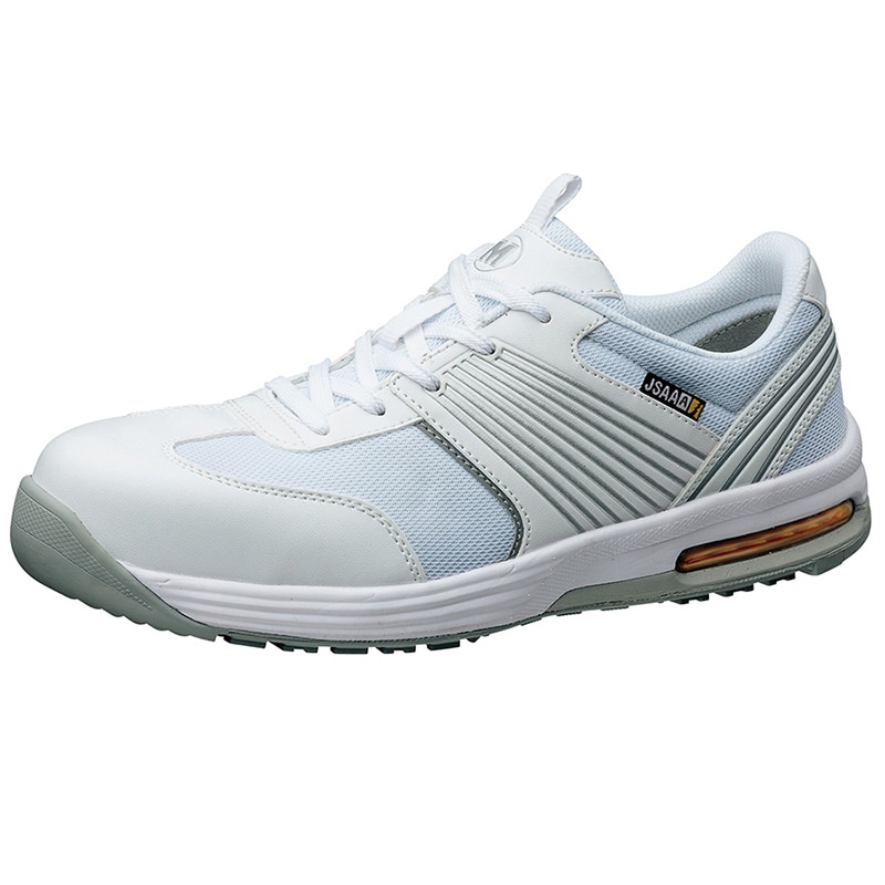 ミドリ安全 静電耐滑ワイド樹脂先芯スニーカー　ISA-801 静電ホワイト　26.0cm 21250430 1組（ご注文単位1組）【直送品】