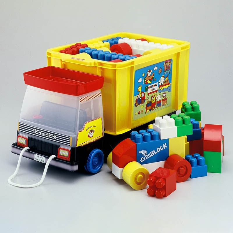 友愛玩具 凸凹ブロック　おもちゃ箱 ダンプ　51ピース付き MA-50008 1個（ご注文単位2個）【直送品】