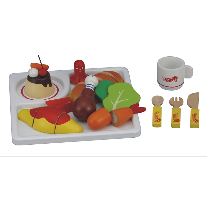 友愛玩具 木のおもちゃ　ハッピーランチ  TY-0406 1個（ご注文単位4個）【直送品】