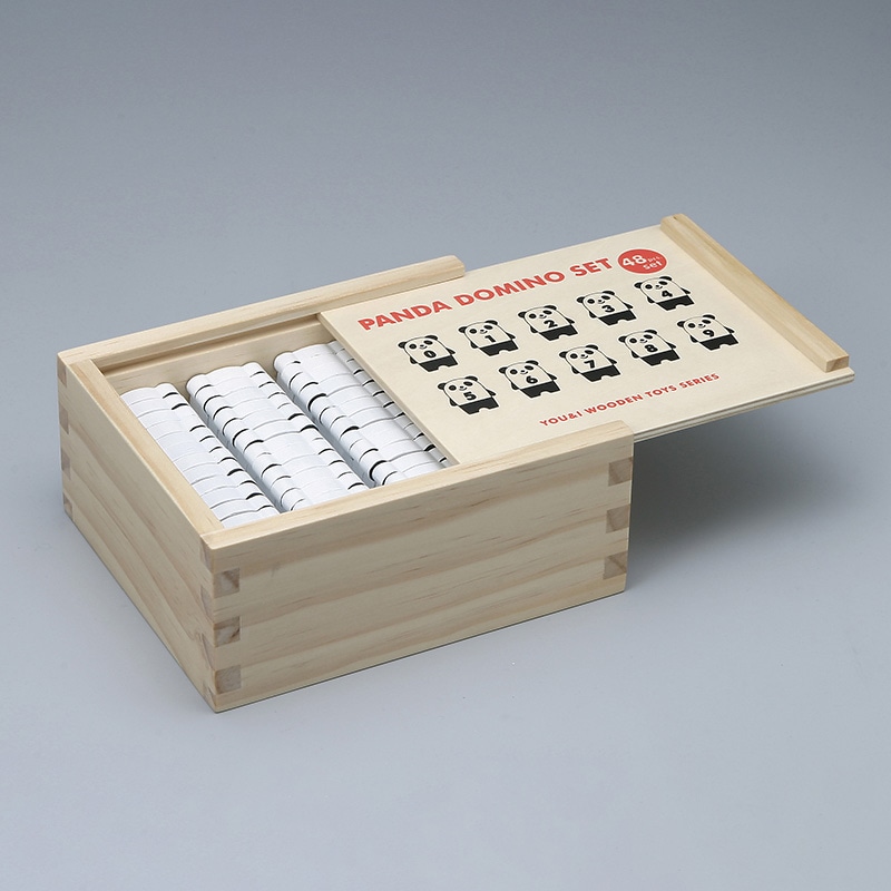友愛玩具 木のおもちゃ パンダドミノ 48ピース TY-0415 1個(ご注文単位6個)【直送品】