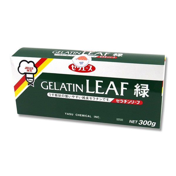 野洲化学工業 ゼリエース　ゼラチンリーフ　緑 300g 常温 1個※軽（ご注文単位1個）※注文上限数12まで【直送品】