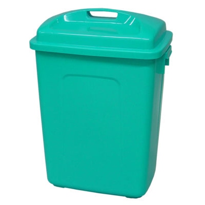 ポリペール　角型　蓋付　65LKL-60 465×355×655　ブルー  1個（ご注文単位1個）【直送品】