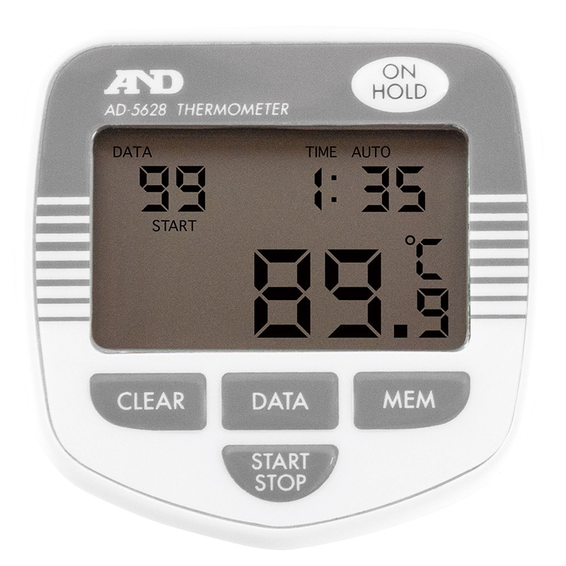エー・アンド・デイ 防水形メモリー付き中心温度計 AD5628 1台(ご注文単位10台)【直送品】